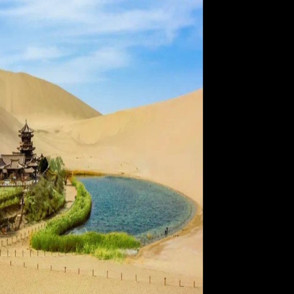 甘肃敦煌鸣沙山月牙泉 - 图片3