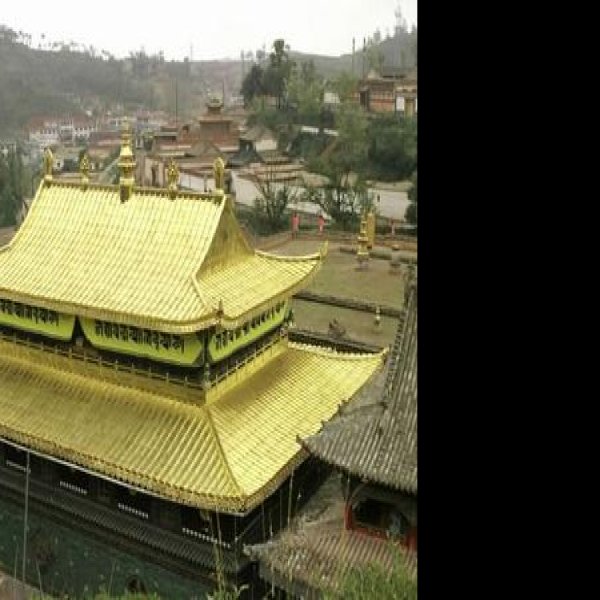 青海塔尔寺大金瓦殿 - 图片1
