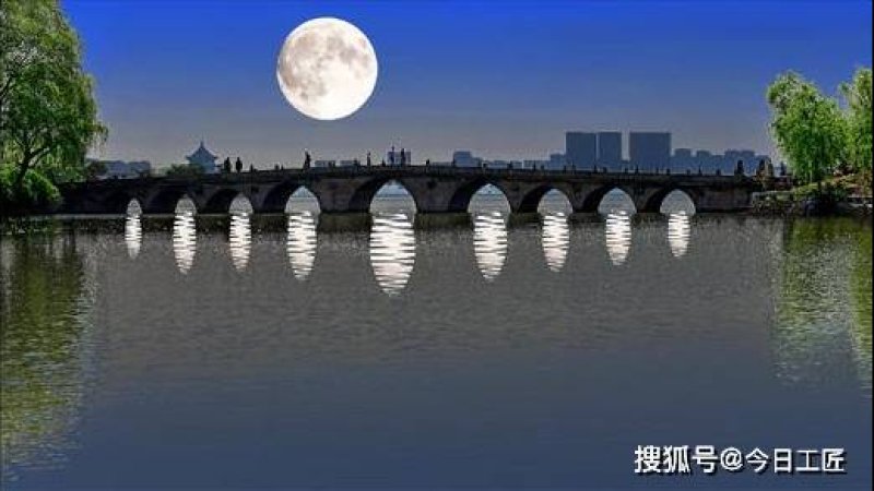 石湖串月