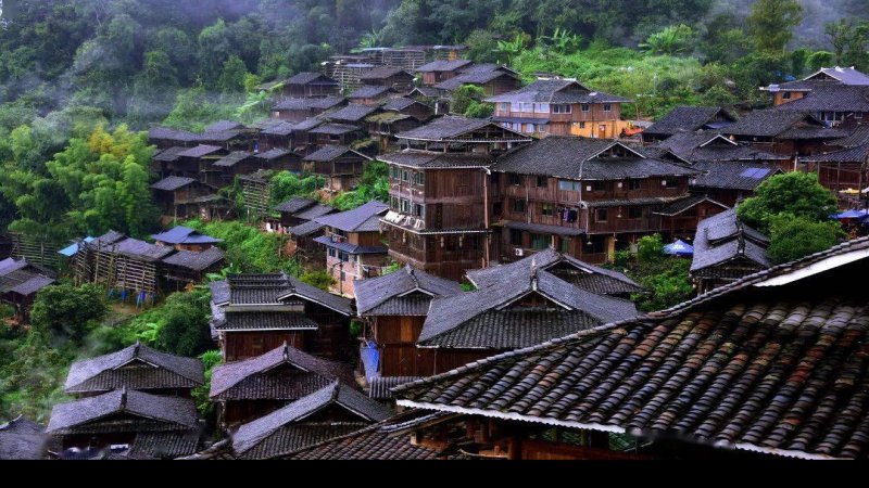 贵州黔东南岜沙苗寨